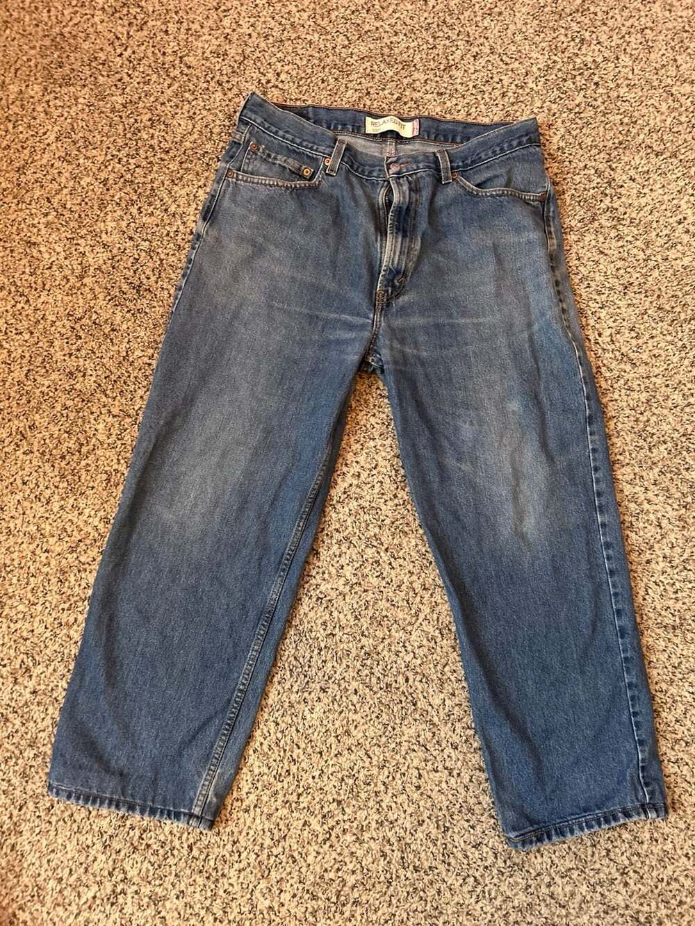 Levi's 550 Relaxed Fit Denim Blue Jeans Men's W36 L29